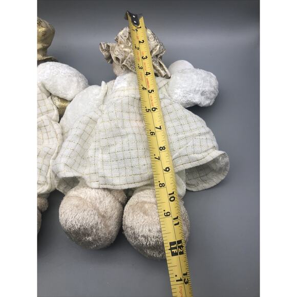 NOEL & JOY CHRISTMAS BEAR Plush Stuffed Animal RARE 14" & 12”Beige Bear Vtg.READ - Picture 8 of 16